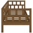 Sofá cama madera maciza de pino marrón miel 80x200