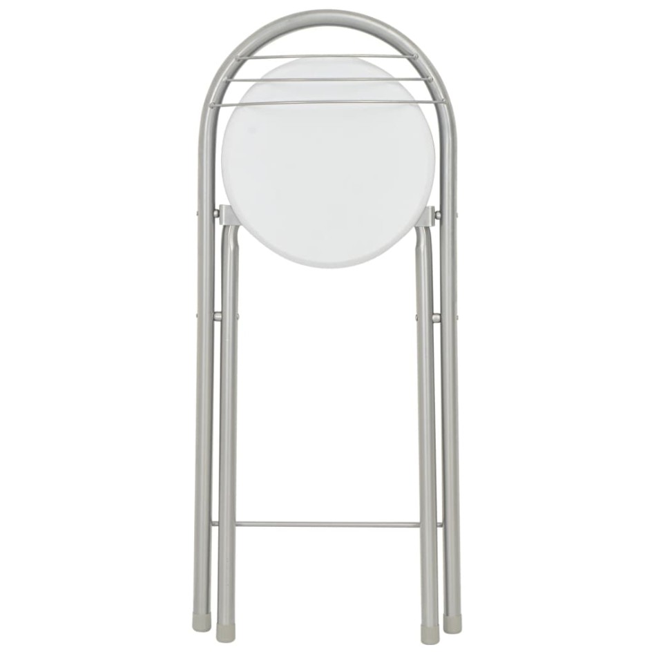 Mesa y taburetes de cocina y estantes de madera y acero