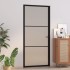 Puerta interior de vidrio y aluminio negro mate 93x201,5