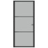 Puerta interior de vidrio y aluminio negro mate 93x201,5