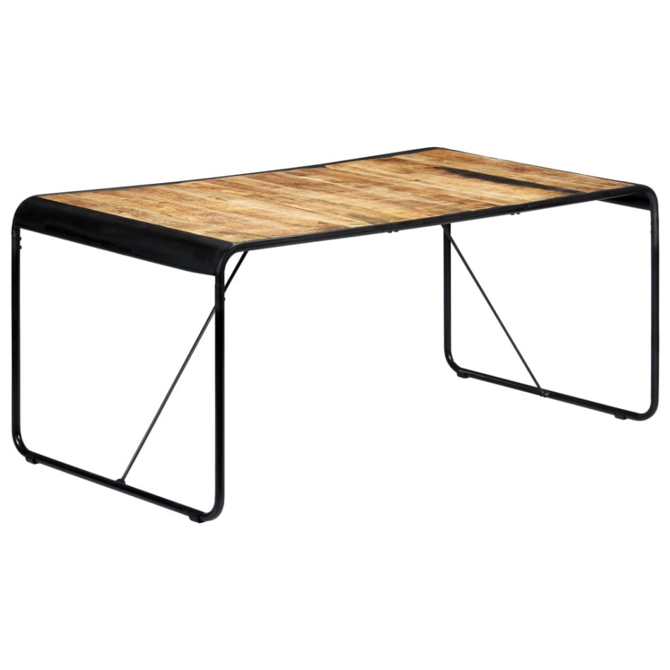 Mesa de comedor madera maciza de mango en bruto 180x90x76