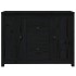 Aparador de madera maciza de pino negro 100x35x74