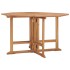 Mesa de comedor de jardín plegable teca maciza 110x110x75