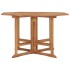 Mesa de comedor de jardín plegable teca maciza 110x110x75