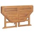 Mesa de comedor de jardín plegable teca maciza 110x110x75