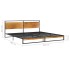 Estructura de cama de metal 200x200