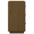 Mesita de noche madera maciza de pino marrón miel 40x40x75