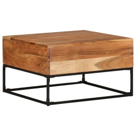 Mesa de centro madera de acacia maciza 68x68x41