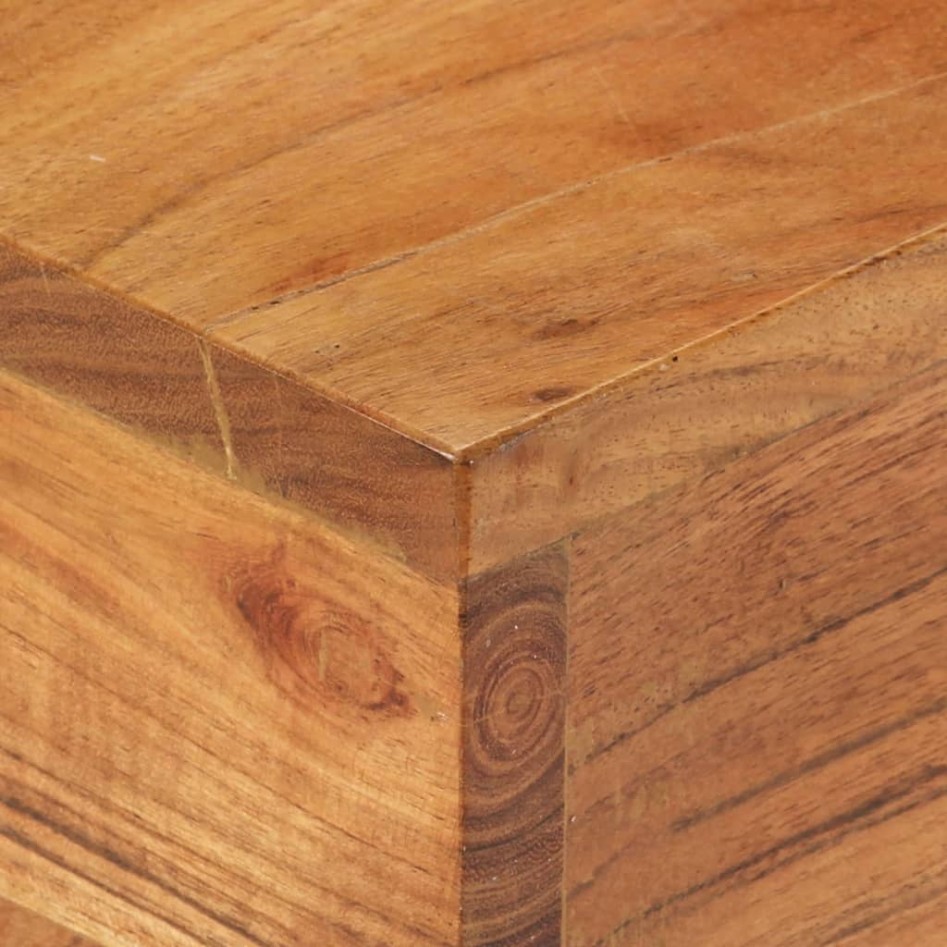 Mesa de centro madera de acacia maciza 68x68x41