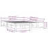 Estructura cama doble pequeña madera maciza negro 120x190