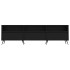 Mueble de TV madera contrachapada negro 150x30x44,5