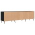 Mueble de TV madera contrachapada negro 150x30x44,5