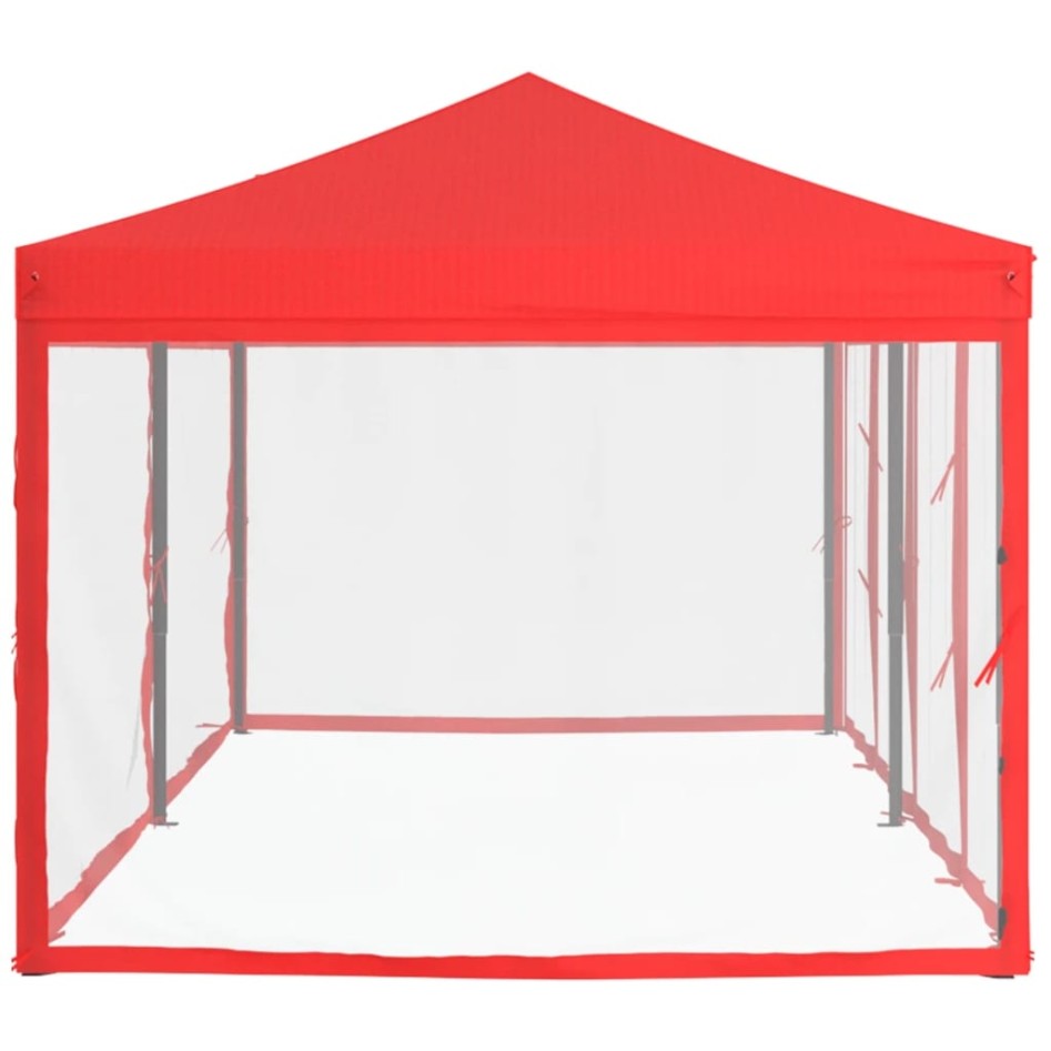 Carpa para fiestas plegable con paredes laterales rojo 3x6