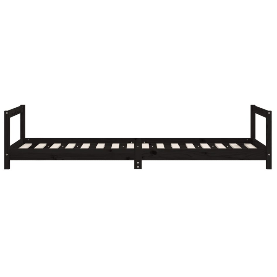 Estructura de cama para niños madera de pino negro 90x200