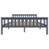 Estructura de cama de madera maciza de pino gris 160x200