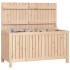 Caja de almacenaje jardín madera maciza de pino 121x55x64