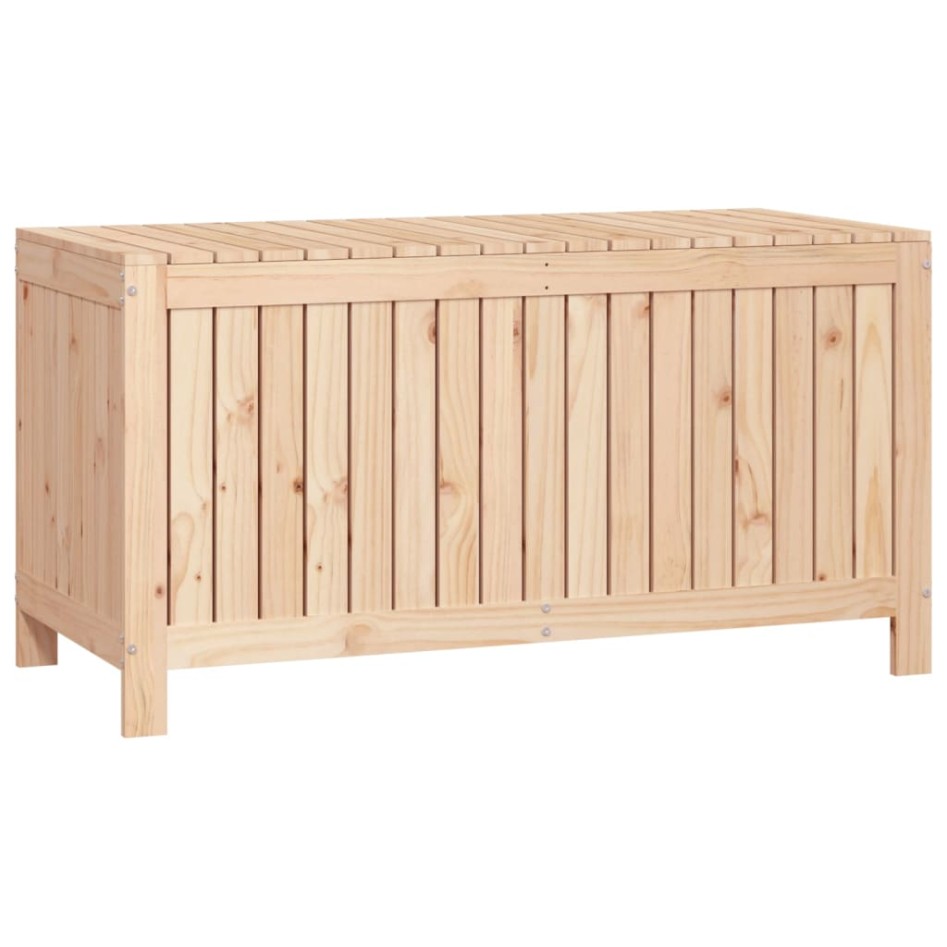 Caja de almacenaje jardín madera maciza de pino 121x55x64