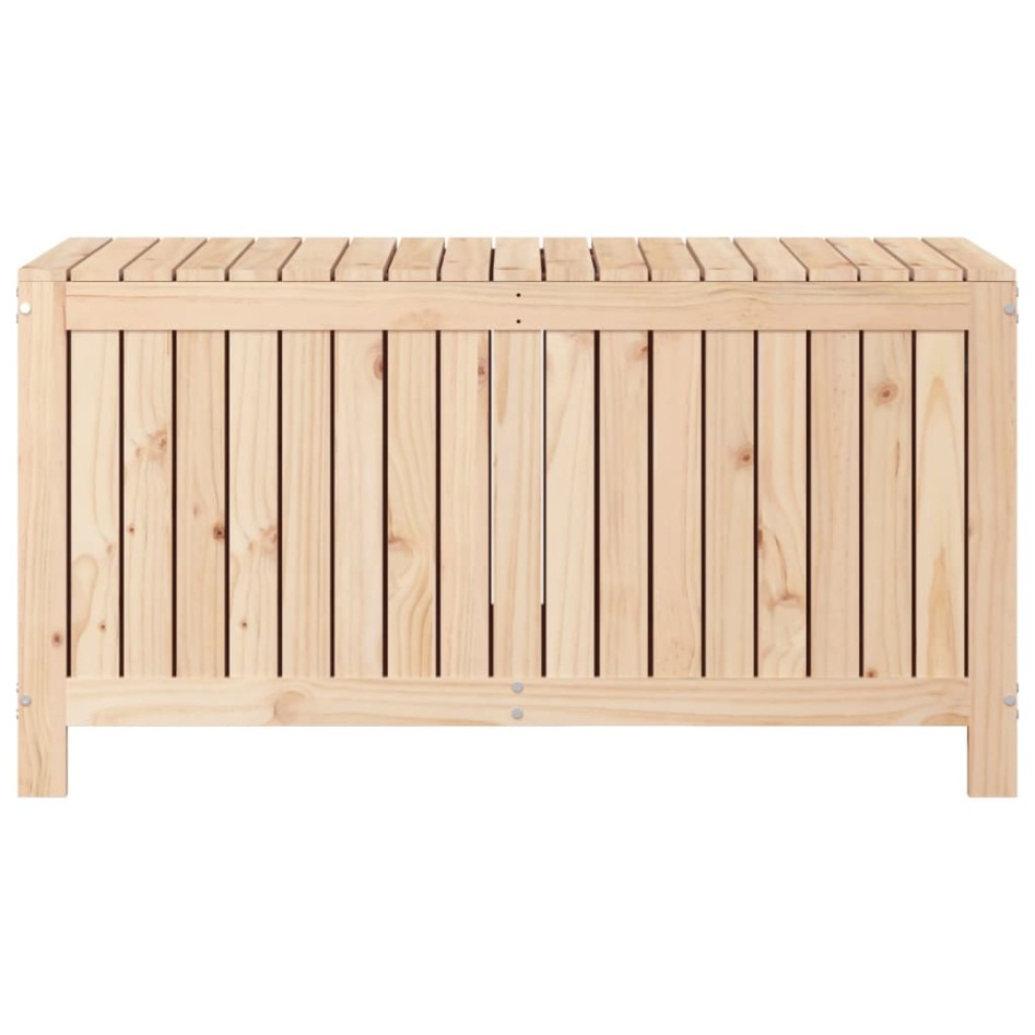 Caja de almacenaje jardín madera maciza de pino 121x55x64