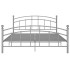 Estructura de cama de metal gris 200x200