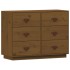 Aparador de madera maciza de pino marrón miel 100x40x75