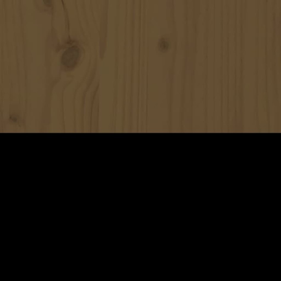 Aparador de madera maciza de pino marrón miel 100x40x75