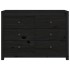 Armario auxiliar madera maciza de pino negro 100x40x72