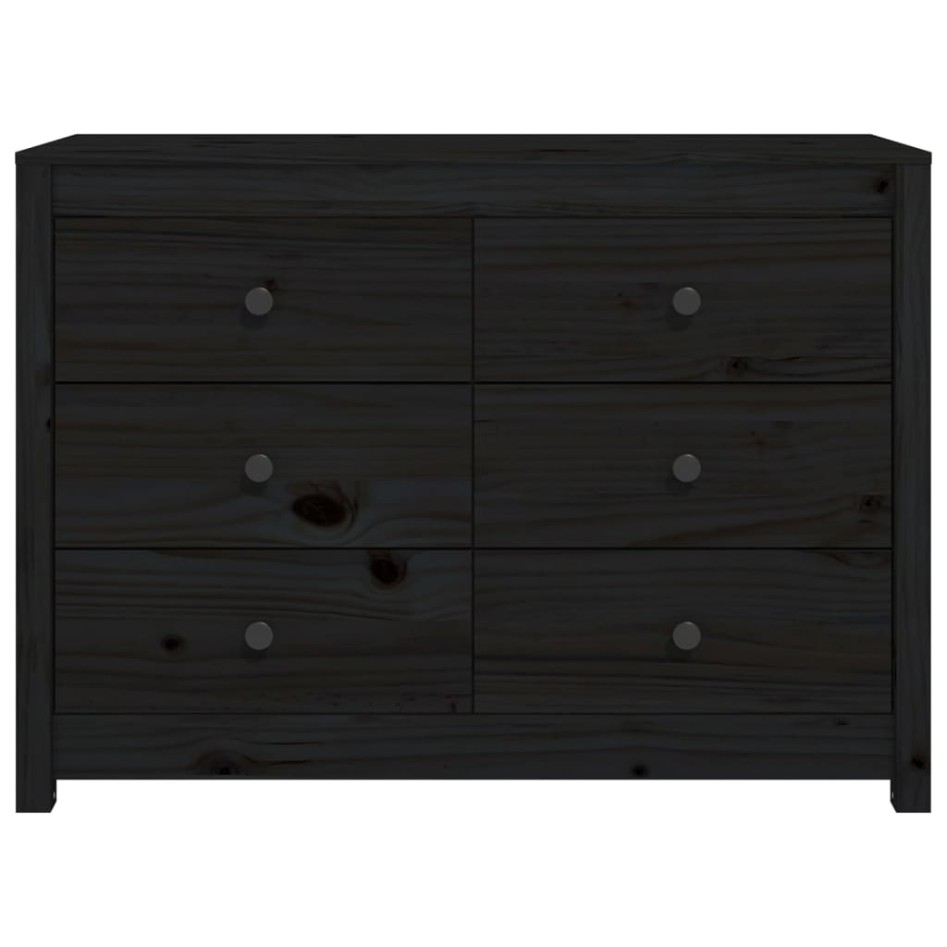 Armario auxiliar madera maciza de pino negro 100x40x72