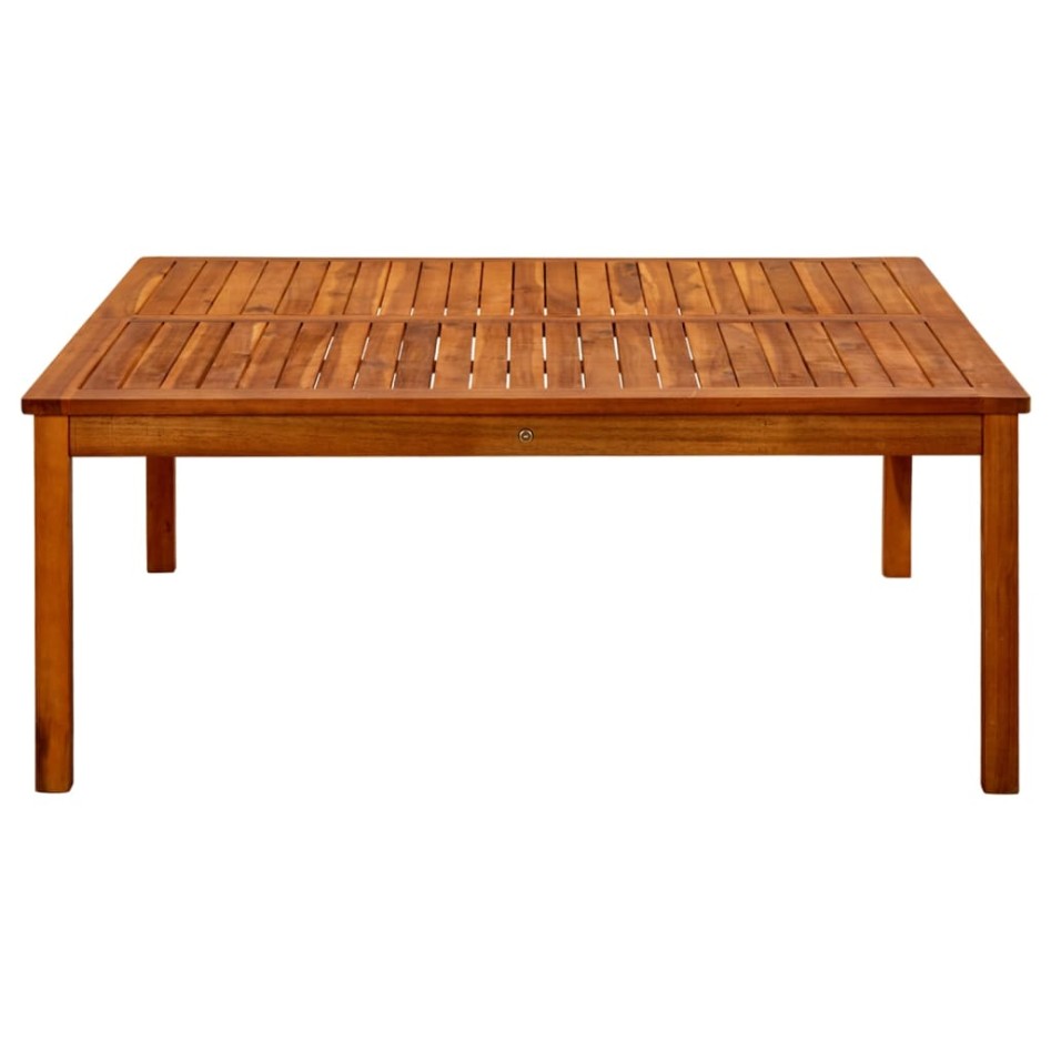 Mesa de centro de jardín madera maciza de acacia 110x110x45