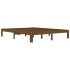 Estructura de cama madera maciza pino marrón miel 160x200