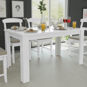 Mesa de comedor blanca 140x80x75
