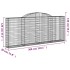 Cesta gaviones forma arco hierro galvanizado 300x30x120/140