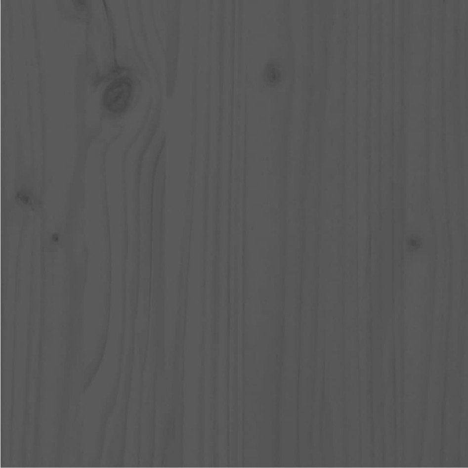 Estructura de cama madera maciza de pino gris 90x200