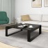 Mesa de centro madera contrachapada negro 100x100x35