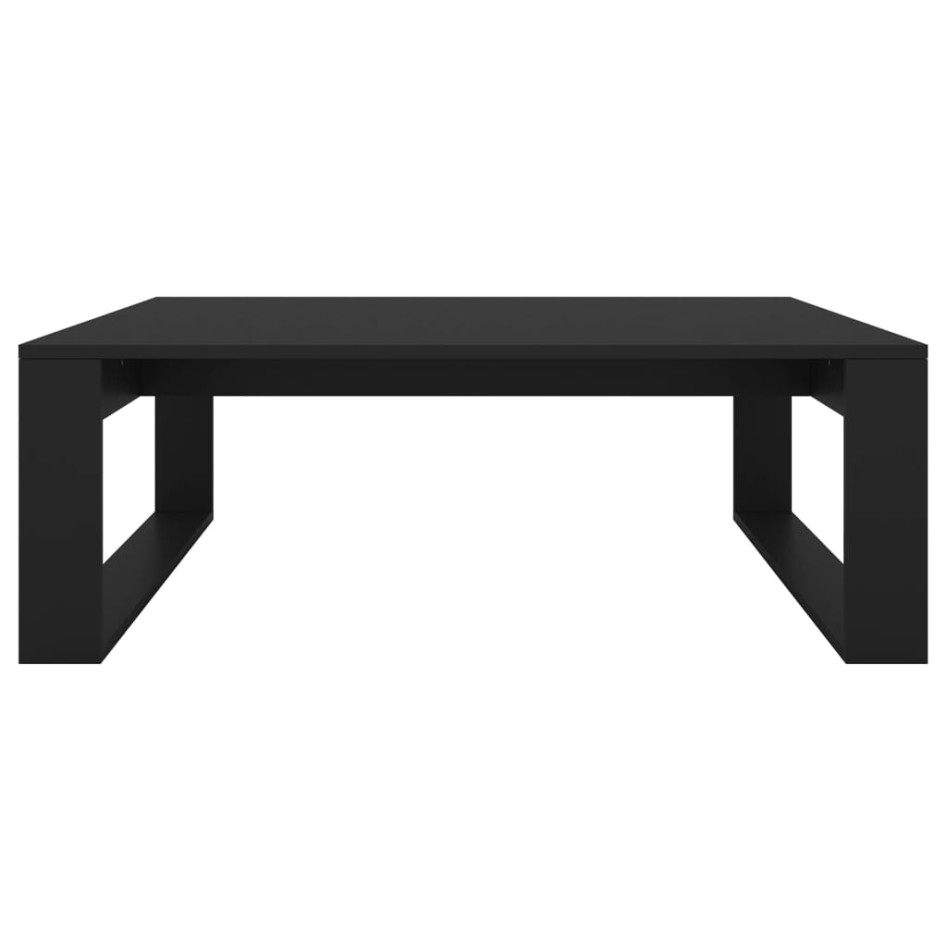 Mesa de centro madera contrachapada negro 100x100x35