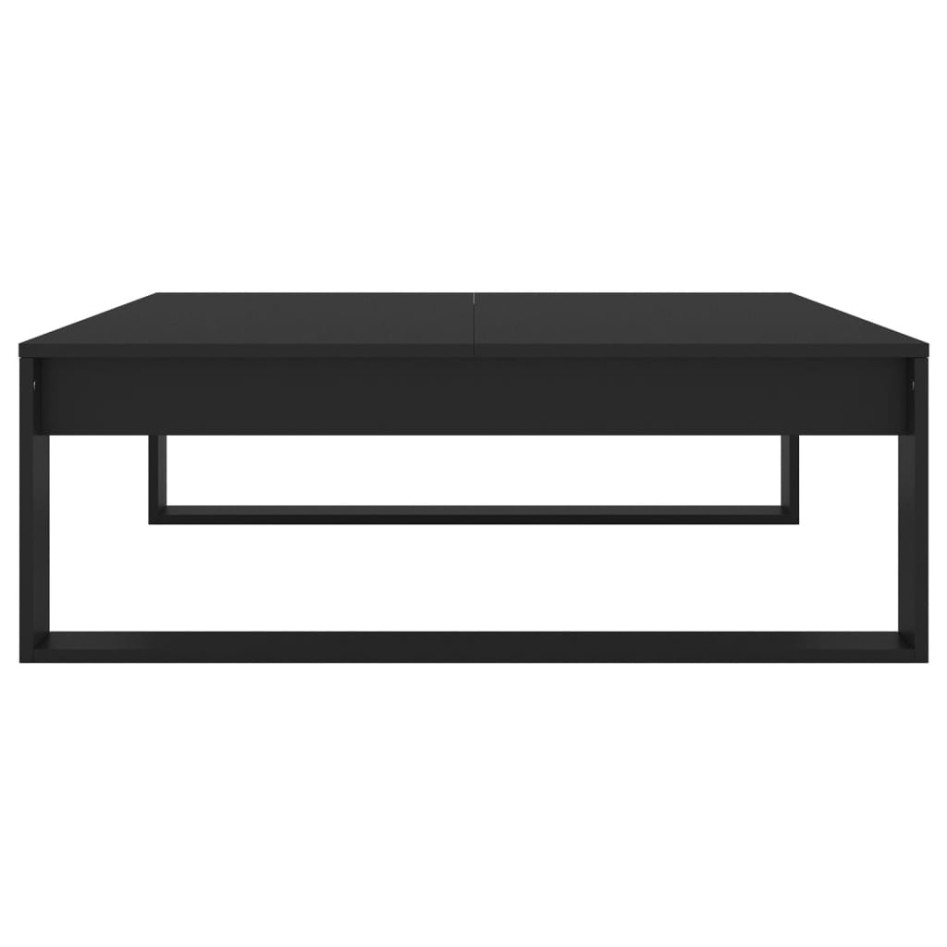 Mesa de centro madera contrachapada negro 100x100x35