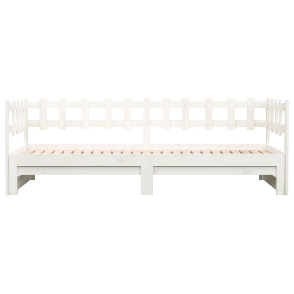 Sofá cama extraíble madera maciza de pino blanco 2x(80x200)