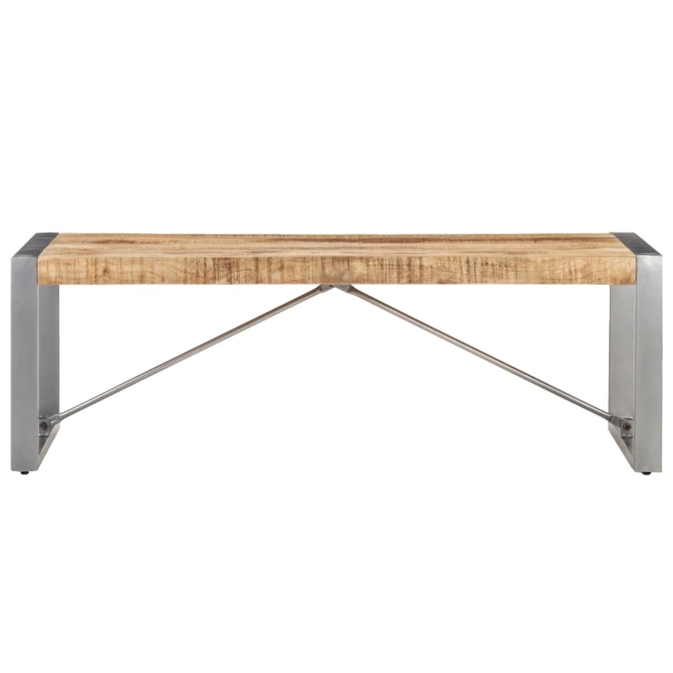 Mesa de centro madera de mango rugosa 120x60x40