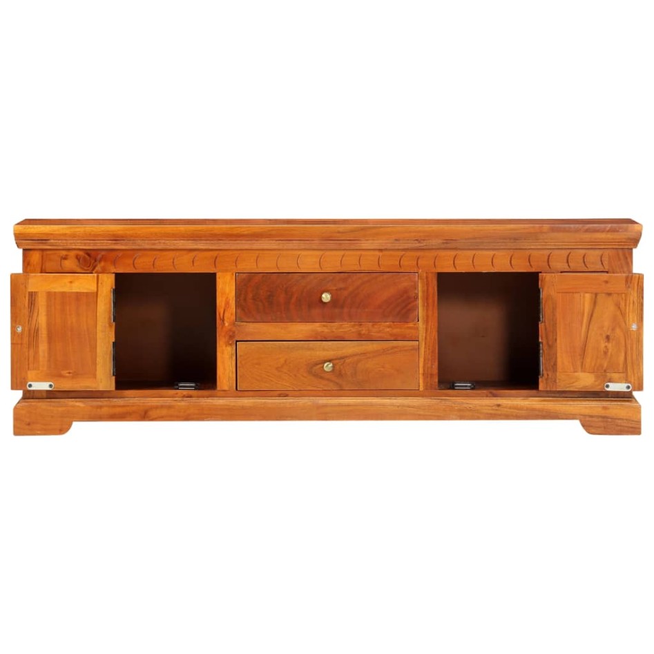 Mueble de TV de madera maciza de acacia 119x30x40