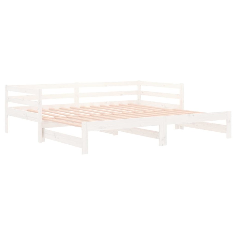 Sofá cama extraíble madera maciza de pino blanco 2x(90x190)