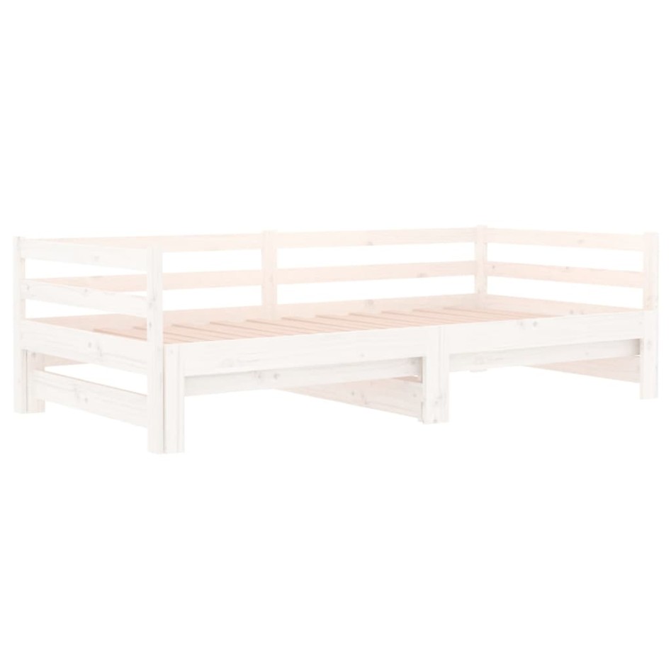 Sofá cama extraíble madera maciza de pino blanco 2x(90x190)