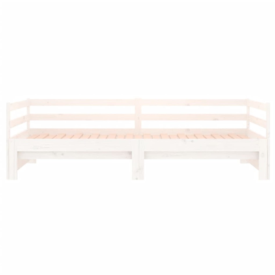 Sofá cama extraíble madera maciza de pino blanco 2x(90x190)