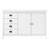 Mesita de noche Hill madera maciza de pino blanco 130x40x80