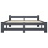 Estructura de cama madera maciza de pino gris oscuro 160x200
