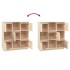 Aparador alto de madera maciza de pino 110,5x35x117
