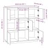 Aparador alto de madera maciza de pino 110,5x35x117