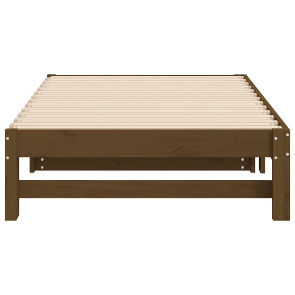 Sofá cama extraíble madera maciza pino marrón miel