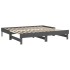 Sofá cama extraíble madera maciza de pino gris 2x(90x190)