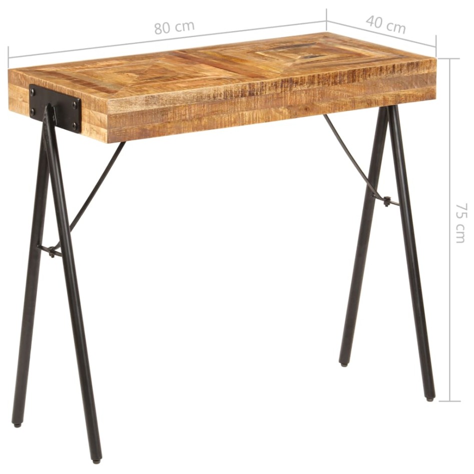 Mesa consola de madera maciza de mango 80x40x75