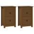 Mesitas de noche 2 uds madera de pino marrón miel 40x35x61,5