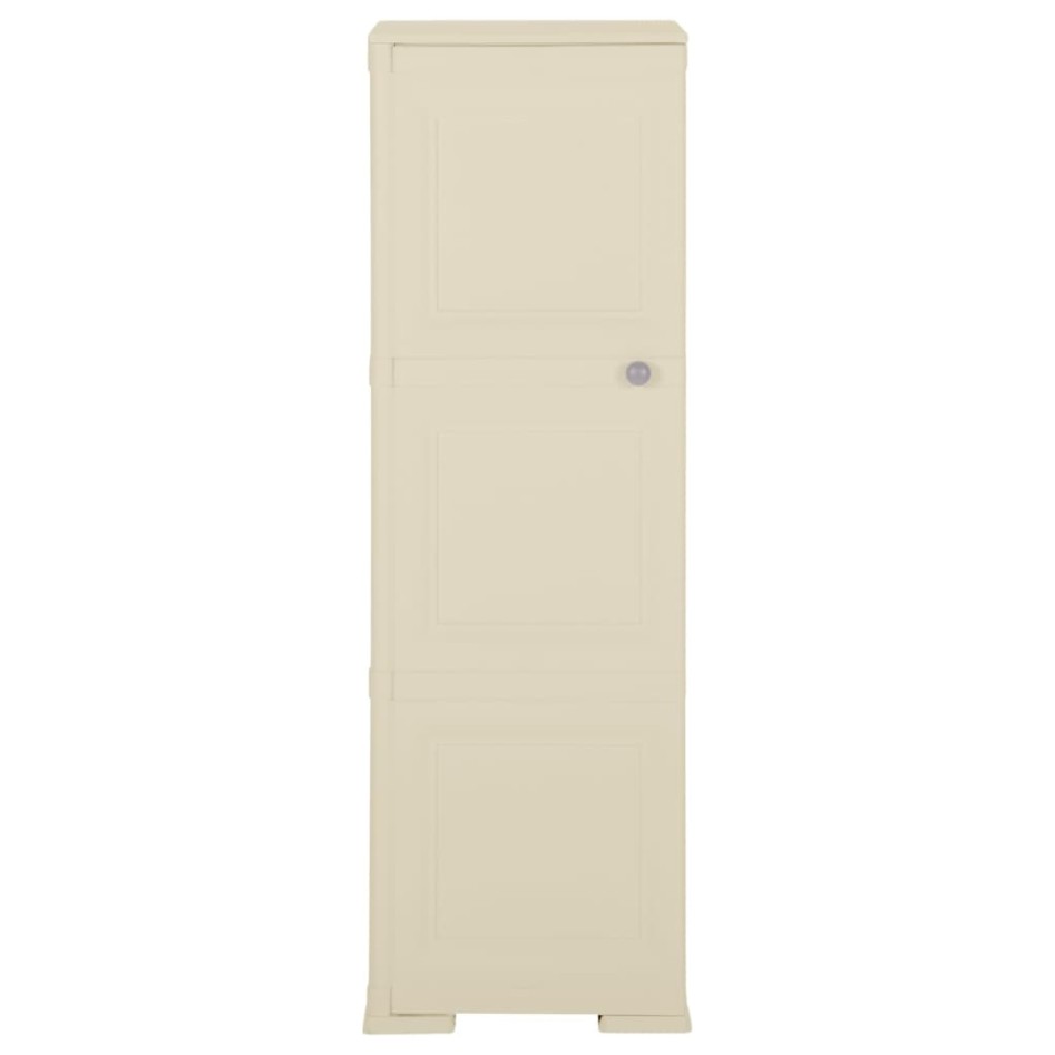 Armario de plástico diseño madera blanco angora 40x43x125